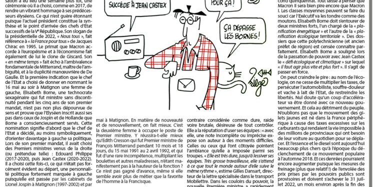 Rivarol : Avec Borne à Matignon, Macron dépasse les bornes !