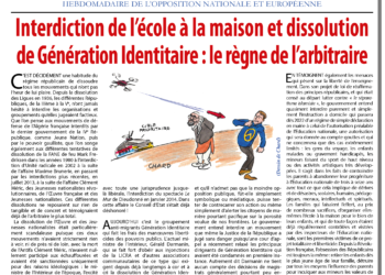 Interdiction de l’école à la maison et dissolution de Génération Identitaire : le règne de l’arbitraire
