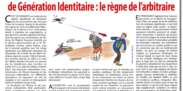 Interdiction de l’école à la maison et dissolution de Génération Identitaire : le règne de l’arbitraire