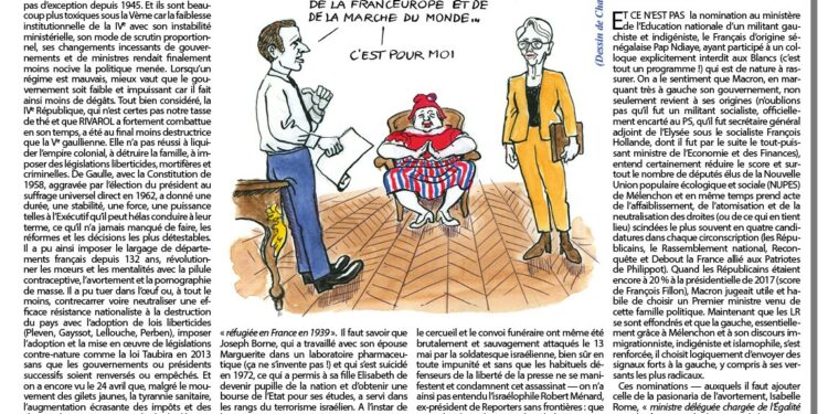 Rivarol : Un gouvernement de combat très marqué à gauche