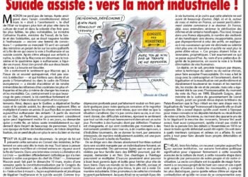 Suicide assisté : vers la mort industrielle !