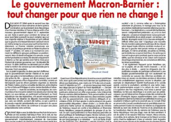 Le gouvernement Macron-Barnier : tout changer pour que rien ne change !