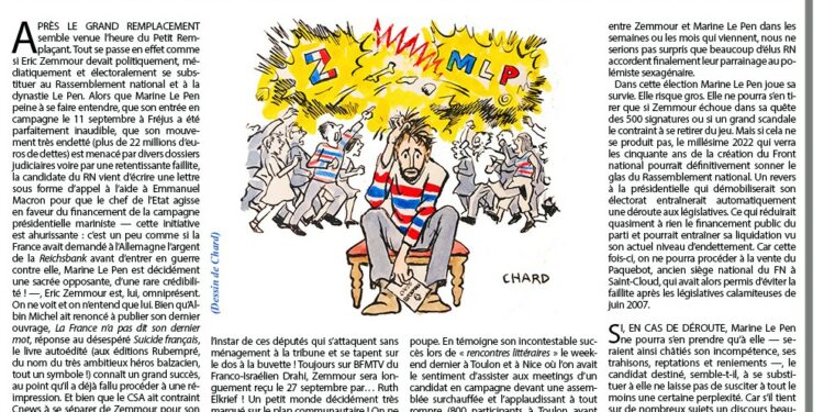Nouveauté – Périodique : Zemmour est-il destiné à se substituer à Le Pen ? – RIVAROL