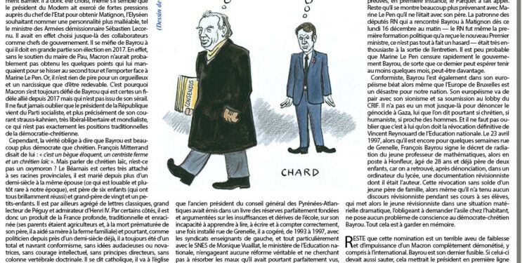 Rivarol : Bayrou : la dernière carte de Macron ?