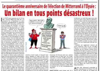 Le quarantième anniversaire de l’élection de Mitterrand à l’Elysée : Un bilan en tous points désastreux !