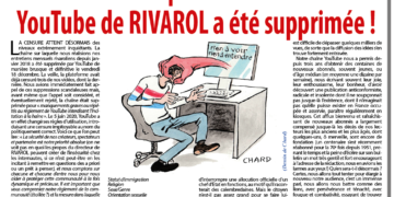 Police de la pensée : la chaîne YouTube de RIVAROL a été supprimée !