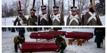 Des grognards napoléoniens et des soldats du tsar inhumés avec les honneurs en Russie