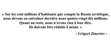 Authentification de la citation génocidaire de Zinoviev